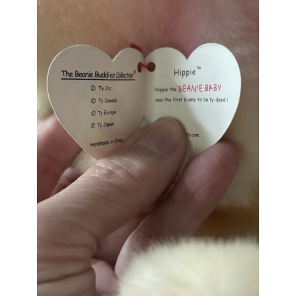 NWT Ty Large Plush Beanie Buddy - Hippie the Bunny 14" - Picture 3 of 3